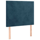 Sengeramme uden madras Mørkeblå 80x200 cm Fløjl