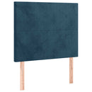 Sengeramme uden madras Mørkeblå 90x200 cm Fløjl