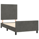 Sengeramme uden madras Mørkegrå 100x200 cm Fløjl