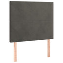 Sengeramme uden madras Mørkegrå 100x200 cm Fløjl