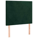 Sengeramme uden madras Mørkegrøn 100x200 cm Fløjl
