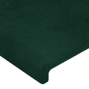 Sengeramme uden madras Mørkegrøn 100x200 cm Fløjl
