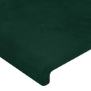 Sengeramme uden madras Mørkegrøn 120x200 cm Fløjl