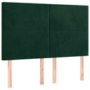 Sengeramme uden madras Mørkegrøn 140x190 cm Fløjl