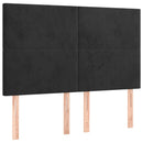 Sengeramme uden madras Sort 140x200 cm Fløjl