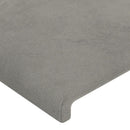 sengeramme med sengegavl 180x200 cm fløjl lysegrå