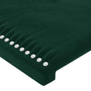 Sengeramme uden madras Mørkegrøn 100x200 cm Fløjl