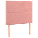 sengeramme med sengegavl 120x200 cm fløjl pink