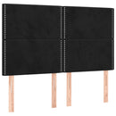 Sengeramme uden madras Sort 140x190 cm Fløjl
