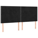 Sengeramme uden madras Sort 160x200 cm Fløjl