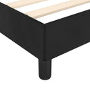 sengeramme med sengegavl 90x200 cm fløjl sort