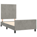 Sengeramme uden madras Lysegrå 100x200 cm Fløjl