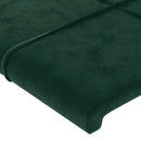 Sengeramme uden madras Mørkegrøn 100x200 cm Fløjl