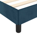Sengeramme uden madras Mørkeblå 100x200 cm Fløjl