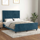 Sengeramme uden madras Mørkeblå 140x190 cm Fløjl