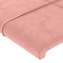 sengeramme med sengegavl 160x200 cm fløjl pink