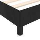 sengeramme med sengegavl 180x200 cm fløjl sort