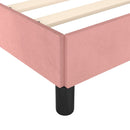 sengeramme med sengegavl 180x200 cm fløjl pink