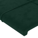Sengeramme uden madras Mørkegrøn 200x200 cm Fløjl