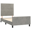 Sengeramme uden madras Lysegrå 100x200 cm Fløjl