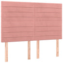 sengeramme med sengegavl 140x190 cm fløjl pink