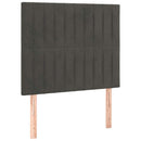 Sengeramme uden madras Mørkegrå 90x200 cm Fløjl