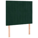 Sengeramme uden madras Mørkegrøn 100x200 cm Fløjl