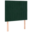 Sengeramme uden madras Mørkegrøn 120x200 cm Fløjl