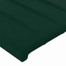 Sengeramme uden madras Mørkegrøn 120x200 cm Fløjl