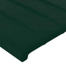 Sengeramme uden madras Mørkegrøn 140x190 cm Fløjl