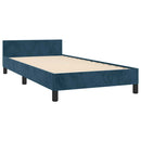 Sengeramme uden madras Mørkeblå 80x200 cm Fløjl