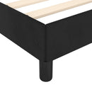 sengeramme med sengegavl 90x190 cm fløjl sort