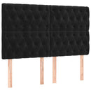 Sengeramme uden madras Sort 140x190 cm Fløjl