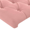 sengeramme med sengegavl 140x200 cm fløjl pink