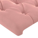 sengeramme med sengegavl 180x200 cm fløjl pink