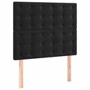 sengeramme med sengegavl 90x190 cm fløjl sort