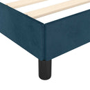 Sengeramme uden madras Mørkeblå 100x200 cm Fløjl