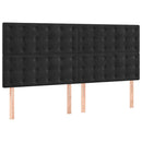 sengeramme med sengegavl 180x200 cm fløjl sort