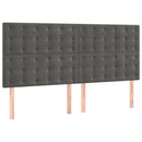 Sengeramme uden madras Mørkegrå 200x200 cm Fløjl