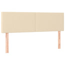 kontinentalseng med madras 140x190 cm stof cremefarvet