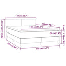 kontinentalseng med madras 140x200 cm stof mørkebrun