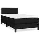 kontinentalseng med madras 90x190 cm stof sort
