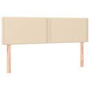 kontinentalseng med madras 140x190 cm stof cremefarvet
