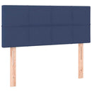 kontinentalseng med madras 90x200 cm stof blå