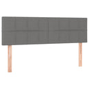 kontinentalseng med madras 140x190 cm stof mørkegrå