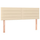 kontinentalseng med madras 140x190 cm stof cremefarvet