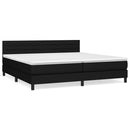 kontinentalseng med madras 200x200 cm stof sort