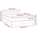 kontinentalseng med madras 140x190 cm stof sort