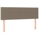 kontinentalseng med madras 140x190 cm stof gråbrun