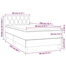 kontinentalseng med madras 80x200 cm stof sort